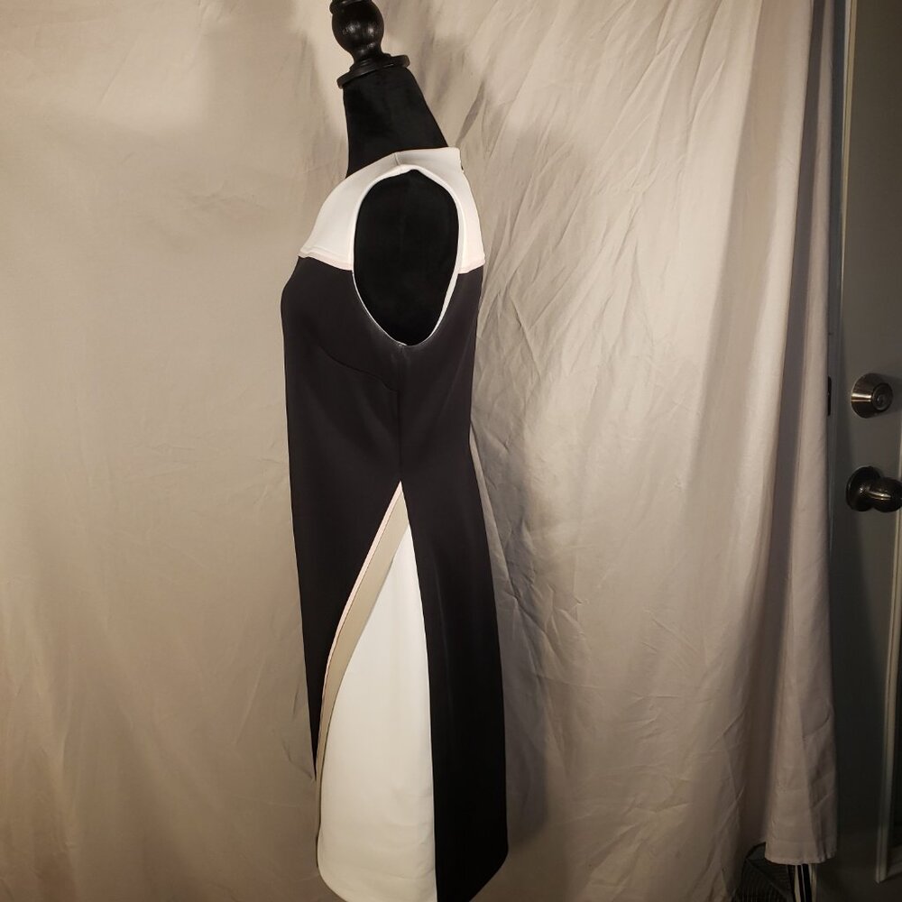 Tommy Hilfiger Black and White Bodycon Dress Size 10 - Picture 2 of 5